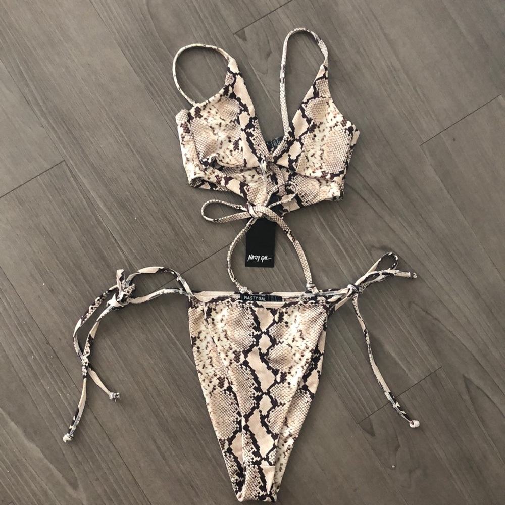 Snake print bikini